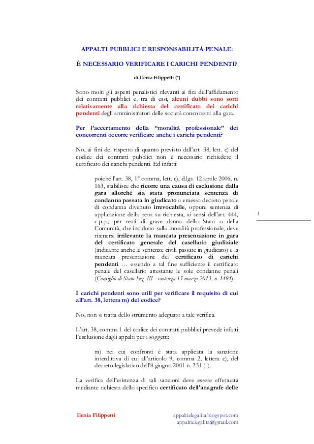 SCARICARE CERTIFICATO CARICHI PENDENTI